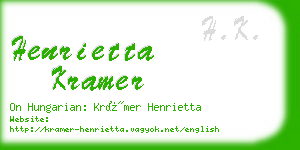 henrietta kramer business card